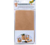 folia Sachets en papier avec fond en bloc 100 x 55 x 175 mm naturel 15 pièces