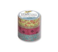 Folia Rubans autocollants Washi-Tape 26405 – Lot de 4, motifs floraux