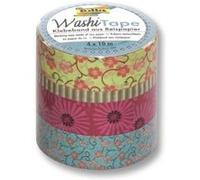 FOLIA Set de 4 Washi-Tape Couronne De Fleurs G
