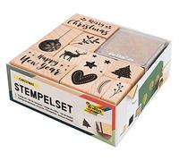 Folia Set de tampons en Bois 31104, Coloré