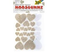 Folia Sticker En Mousse ... Paillettes Coeurs I Rouge/Argent 0,000000 Noir