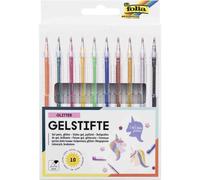 Folia Stylo Gel Glitter, Couleurs Assorties, Étui De 10