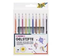 folia Stylo gel GLITTER, couleurs assorties, étui de 10 G