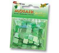 Folia Tuile de mosaïque, 10x10mm, 190 pièces, résine synthétique, mélange ton sur ton, vert