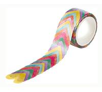folia Washi 26503 Lot de 200 Autocollants Washi, cœurs Multicolores, Formes prédécoupées en Papier de Riz, idéal pour décorer et décorer