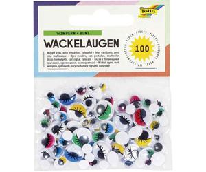 Folia Yeux Mobiles Avec Cils, Non Autocollants