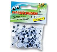 Folia Yeux vacillants avec pupille mobile, ovale Ø 10x7mm, 100 pièces