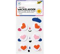 folia Yeux vacillants HEARTS taille L autocollants 6 pièces
