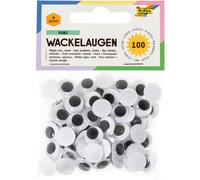folia Yeux vacillants ronds 12 mm non autocollants 100 pièces