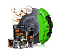 FOLIATEC Kit de peinture pour étriers de frein, résistant à la chaleur, kit complet pour 4 étriers de frein, Neon Green, jeu de 10 pièces