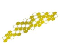 Foliatec 33965 Autocollant Design Hexagonal pour Voiture 32 x 130 cm Or chromé Mat