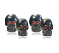 Foliatec AirCaps Capuchons de soupapes Skull Noir Yeux Rouges