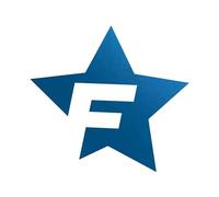 FOLIATEC Car Design Autocollant pour Voiture F-Star Bleu chromé Mat 39 x 41 cm