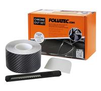 Foliatec Chrome Out Set Bandes décoratives pour Garnitures chromées de Voiture, Carbon Brillant, 15 m x 5 cm