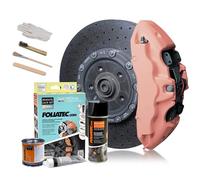FOLIATEC Kit de peinture pour étriers de frein, résistant à la chaleur, kit complet pour 4 étriers de frein, Juicy Peach, jeu de 7 pièces