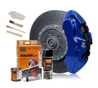 FOLIATEC Kit de peinture pour étriers de frein, résistant à la chaleur, kit complet pour 4 étriers de frein, Performance Blue Metallic, jeu de 7 pièces