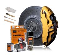 FOLIATEC Kit de peinture pour étriers de frein, résistant à la chaleur, kit complet pour 4 étriers de frein, Prestige Gold Metallic, jeu de 7 pièces