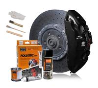 FOLIATEC Kit de peinture pour étriers de frein, résistant à la chaleur, kit complet pour 4 étriers de frein, Midnight Black, jeu de 7 pièces