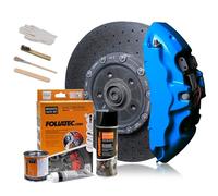 FOLIATEC Kit de peinture pour étriers de frein, résistant à la chaleur, kit complet pour 4 étriers de frein, GT Blue, jeu de 7 pièces