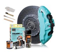 FOLIATEC Kit de peinture pour étriers de frein, résistant à la chaleur, kit complet pour 4 étriers de frein, Pepper Mint, jeu de 7 pièces