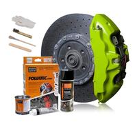 FOLIATEC Kit de peinture pour étriers de frein, résistant à la chaleur, kit complet pour 4 étriers de frein, Toxic Green, jeu de 7 pièces