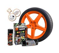 Foliatec Rubber Flüssiges Neon 2 Pc. Set, Orange 1 × 400 ML + Base Coat 1 x 400 ML