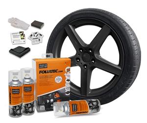 Foliatec Set de Universal 2C Spray Peinture - noir brillant 1x400ml