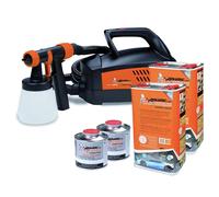 Foliatec Spray System - Noir Mat - Pistolet de Peinture - Compresseur - 12m Tube - 2x5litre + 500ml diluant