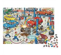 Folie de l'Atelier d'Auto-Réparation Puzzle en Bois Imperméable DIY Puzzles De 1000 Pièces pour Adultes Coloré Jeux De Stimulants