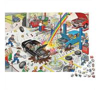 Folie de l'Atelier d'Auto-Réparation Puzzle en Bois Imperméable DIY Puzzles De 1000 Pièces pour Adultes Cadeaux Coloré Jeux Éducatifs