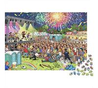Folie du Festival de Musique Puzzle en Bois Imperméable DIY Puzzles De 1000 Pièces pour Adultes Cadeaux Amusant De Décoration pour La Maison