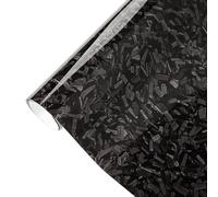 Folie Vinyle Fibre de Carbone Forgée 150x30 cm Auto-adhésive pour Modification Intérieur Voiture Meubles Décoration Sans Bulles Noir(Black)