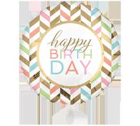 Folienballon Happy Birthday Pastel Celebration 71cm