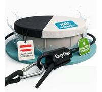 Folienkönig® Bâche de piscine avec fermeture EasyFlex® 4 x 4 m | Bâche pour piscine Ø 220-320 cm | Bâche de piscine d'hiver | Bâche solaire | Piscine Siloplane | Montage facile seul