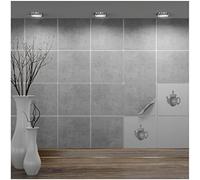 FoLIESEN Autocollant en Tuile pour Salle de Bain et Cuisine - 15x15 cm - 20 Autocollants pour Les Carreaux de Murs - Décor Greydi