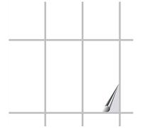 FoLIESEN - Autocollants pour Carreaux 10x20 cm | Film Autocollant pour carrelage de Salle de Bains et de Cuisine | Retirable sans résidus | carrelage adhesif | 20 pièces, .:Blanc Matt