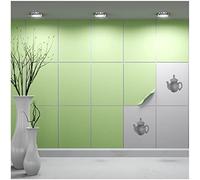 FoLIESEN Autocollants pour carrelage seul 15 x 20 cm - Motif échantillon - Motif échantillon de test - Échantillon de couleur - Film pour carrelage autocollant - 1 carreau adhésif à essayer. : vert