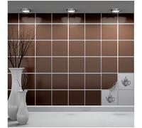 FoLIESEN Stickers adhésifs pour carrelage individuels 10 x 10 cm - Échantillon, échantillon de test, échantillon de couleur - Film autocollant pour carrelage - 1 carrelage adhésif à essayer, .: Marron