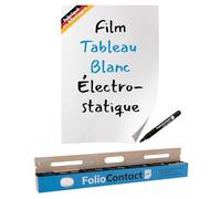 Folio Contact Whiteboard Tableau blanc en rouleau/Film électrostatique breveté Effaçable et réutilisable Fixation sans outil sur presque toutes les surfaces