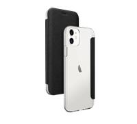 Folio iPhone 11 Pro Max avec coque transparente Fonction Stand Noir Bigben