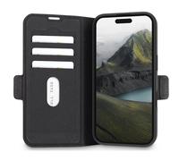 dbramante1928 Étui Folio Oslo Pro iPhone 16 Cuir vegan Emplacement cartes Certifié GRS Noir