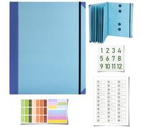 Folio Organisateur de Documents Dossier de Stockage de Documents Organisateur de Documents Importants avec 12 Compartiments in Case I Go Missing Binder pour L'école Les Fournitures de Bureau