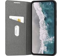 Folio pour Samsung Galaxy S24 Oslo Cuir Vegan Fonction Stand Noir - Certifié GRS DBramante1928