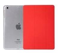 Étui pour iPad Pro 12.9 pouces 2022 Folio Polybag Fonction Stand Multi-position Rouge