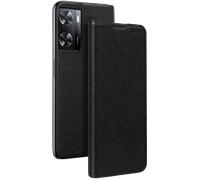 - Etui à rabat pour téléphone portable - synthétique - noir - pour OPPO A57, A57s