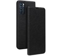 - Etui à rabat pour téléphone portable - synthétique - noir - pour OPPO Reno6 Pro 5G