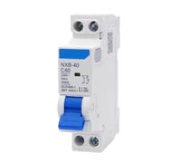 Folisila Disjoncteur NXB-40 4,5 KA Type C 1P+N 230 V 50 Hz 6 A 10 A 16 A 20 A 40 A(40A)
