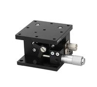 Folisila Plate-Forme de réglage Fin de déplacement Optique Mobile sur axe Z, scène d'ascenseur réglable en Hauteur, Table coulissante, Station de Coupe 90x90mm