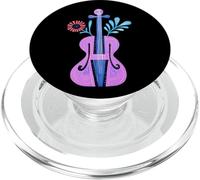 Folk Art Floral Violon Lilas Violet Musique PopSockets PopGrip pour MagSafe