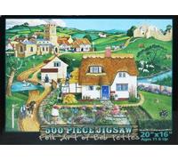 Folk Art Of Bob Pettes 500-Piece Jigsaw Puzzle Blue Gate Cottage